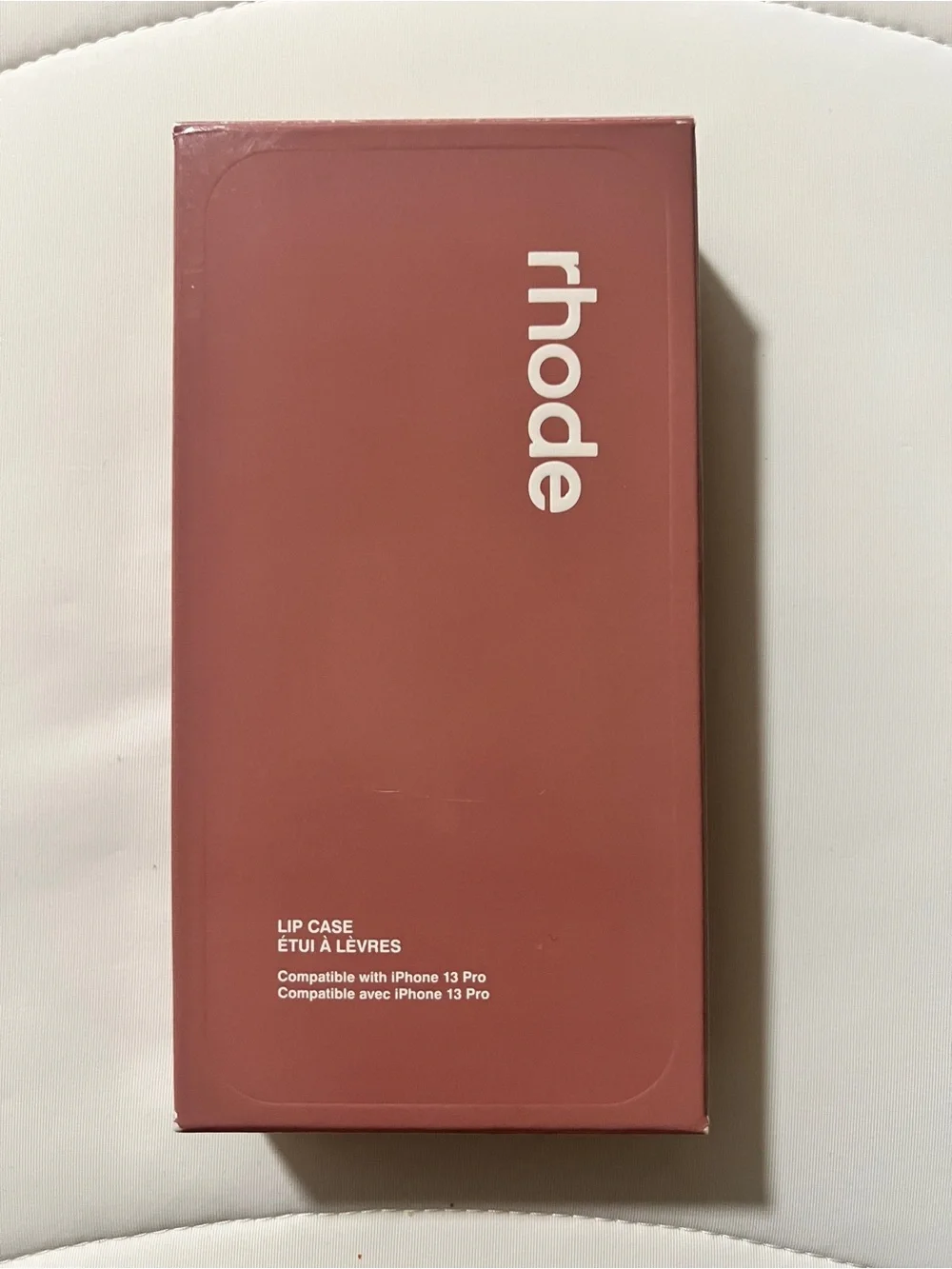 LNIB rhode iPhone 13 Pro Toast Peptide Lip Holder Silky Silicone Case